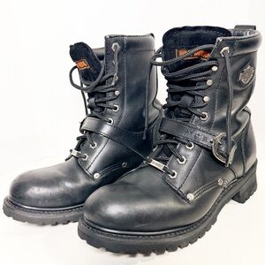 Harley-Davidson Men's Black Lace-Up Boots